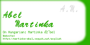 abel martinka business card